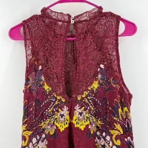 Free People Intimately Dress SZ Medium Marsha Lace Slip NWT Wine Floral Boho thumbnail 10