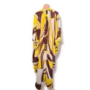 Zara Retro 70s Abstract Kaftan Dress Boho Caftan Oversized Maxi Resort Lounge thumbnail 6