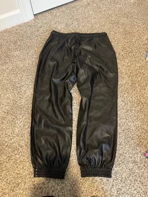 A New Day Faux Leather Joggers Black thumbnail 2