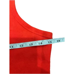 Alo Yoga Aspire Tank Bright Red Medium Ribbed Cropped Athleisure thumbnail 9