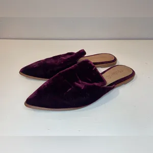 Madewell Women’s Gemma Mule Velvet‎ Purple with Pointed Toe Shoes Size 6 thumbnail 2
