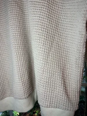 Adreamly Women's Waffle Knit V-Neck Oversized Sweater thumbnail 3