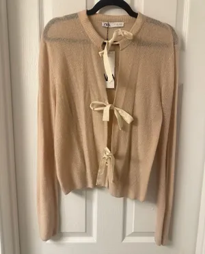 ZARA Bow Sweater Knit thumbnail 2