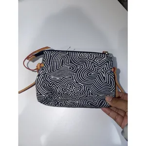 Dooney & Bourke Mini Pouch Pouchette Bag Spellout Pattern Purse M thumbnail 2