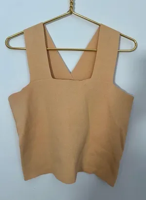 House Of Harlow 1960 Compression Knit Square Neck Tank in Desert Mist thumbnail 1