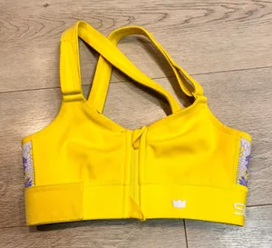SHEFIT Yellow Front Zip Sports‎ Bra High Impact Support Womens XSmall XS thumbnail 1