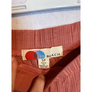 Free People FP Beach Ribbed Wide Leg Pants Terracotta Rust‎ Small Made in USA thumbnail 6