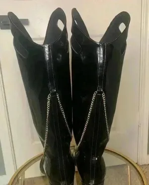 Western cowboy boots. Black Size 8 thumbnail 6