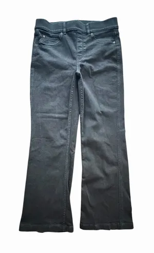 SPANX Jeans Women's Large Black Dark Wash Bootcut Two Pocket Denim #EEE1-1 thumbnail 1