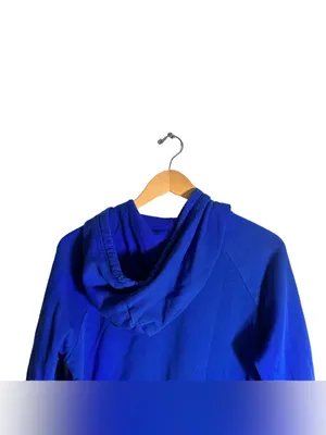 Under Armour Hooded Sweatshirt Women's Small Blue Logo Fleece Pullover Athletic thumbnail 6