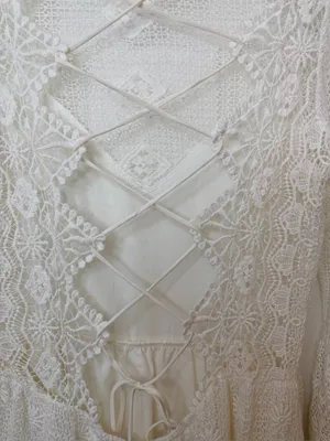 Jen's Pirate Booty Everlasting Backless White Lace Mini Dress thumbnail 4