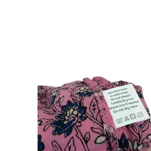 Roller Rabbit Pink Floral Cotton Maxi Dress Button‎ Front 3/4 Sleeve Size XS thumbnail 13
