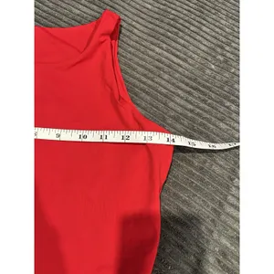 Yogabela Women Royal Vibrant Red Tank Crop Sports Yoga Top Size Small thumbnail 3