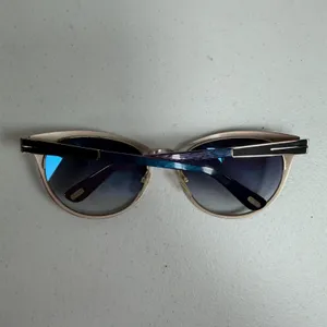Tom Ford 56mm Sunglasses Nina TF373 Black Gold Cat Eye Gradient Italy Luxury thumbnail 4