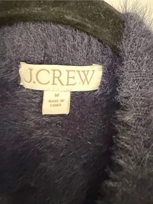 J. Crew Sweater Lady Jacket in Brushed Yarn Navy medium formal fancy girly thumbnail 2