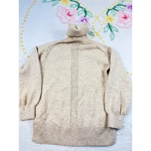 Gypsy Cloud Turtleneck Sweater Womens S‎ Beige Tan Long Sleeve Knit Pullover thumbnail 2