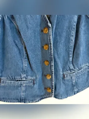 J.Crew Womens Vest Denim Jean Button Front Cotton Blend Size 6 thumbnail 6