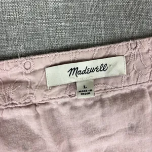 Madewell Dress Womens Large Pink Square Neck Eyelet Floral Short Sleeve Sundress thumbnail 2