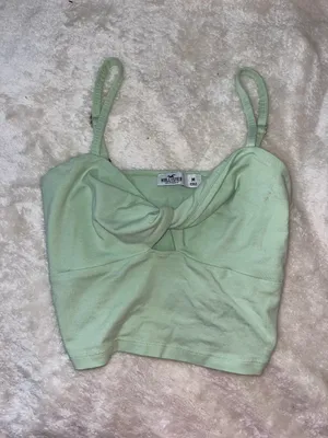 Hollister Green Crop Top thumbnail 1