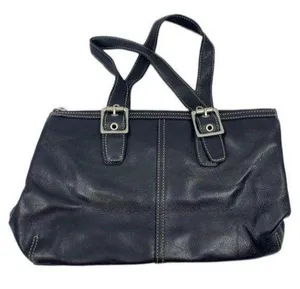 Coach Black Medium Leather Handbag thumbnail 1