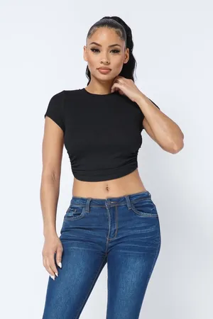 Backless Black Baby Tee | Clean Girl Essential thumbnail 3