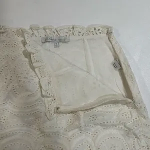 Lovers + Friends Cream Eyelet Ruffle Hem Mini Skirt Size M thumbnail 5