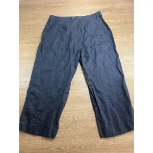 Linden Hill Womens XL 16 Black 100% Linen Jacket Pants 2 Piece Matching Set thumbnail 17