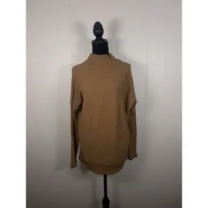 Free People We The Free Cognac Long SLeeve Tunic oversized‎ sweater Xs Mock Neck thumbnail 2
