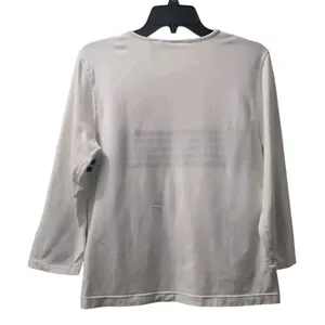 Ralph Lauren Polo Jeans Co. Striped Long Sleeve Top Crew Neck White Casual ‎ Size M thumbnail 2