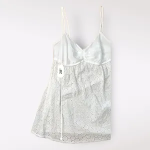 American Vintage White Eyelet Lace Sweetheart Neck Tank Top‎ Size S thumbnail 7