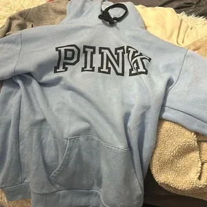 PINK blue hoodie thumbnail 1