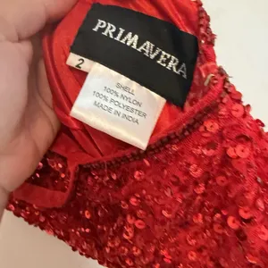 Primavera Couture 3572 Sz 2 Red Cocktail Formal‎ Dress Short Sequin Homecoming thumbnail 8