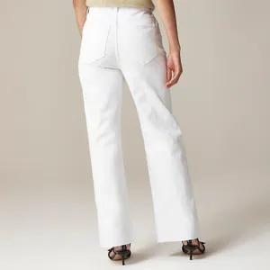 NWT!! J. CREW Curvy Slim Wide Denim Jeans Solid White Raw Hems Stretch‎ Size 27 thumbnail 6