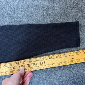 Alo Yoga High Waist Waffle Knit Leggings Charcoal Grey Tencel Blend Womens Small thumbnail 10