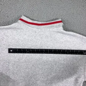 Rugby Polo Sweatshirt Women 1X Gray Blue Red Stripe Cropped L/S Soft‎ Sporty thumbnail 13