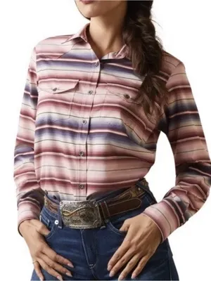 Ariat Tek Western Stripped Button-Down Shirt thumbnail 1