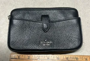 Kate Spade Leila Pebbled Small Tab Crossbody Shoulder Mini Bag Black *NO STRAP thumbnail 1