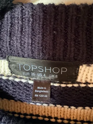 Topshop cropped stripe sweater S thumbnail 3