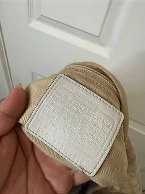 Coach Beige Signature Stripe Crossbody Bag thumbnail 14