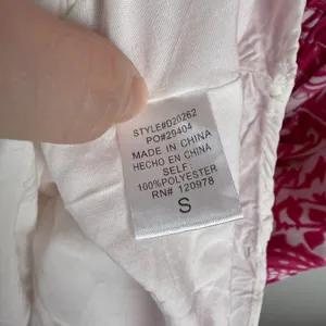 Entro Pink Damask Print V-Neck Smocked Mini Dress Small Vibrant Festival Girly thumbnail 9