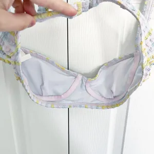 GB Gianni Bini Crush Pastel Gingham Seersucker Balconette Bikini Top Coquette thumbnail 6
