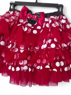 DISNEY Minnie Mouse Polka Dot Skirt Red White Women’s Size Small/Medium Costume thumbnail 1