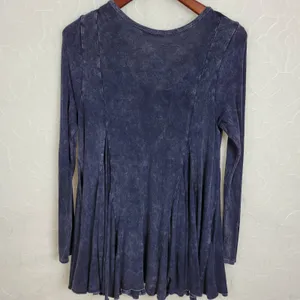 Altar'd State Womens Dress Size Small Navy Blue Flowy Long Sleeves‎ Pullover thumbnail 2