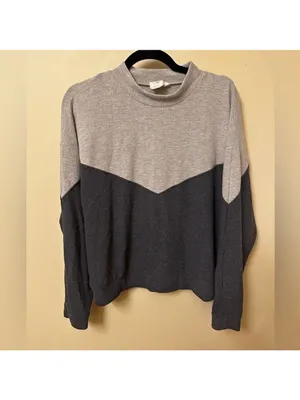 White Crow Mock Neck Sweater Small Color Block thumbnail 3