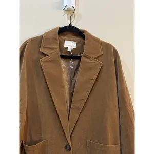 The Korner Anthropologie Chore Utility‎ Barn Long Velvet Coat Size 8 Oversized thumbnail 5