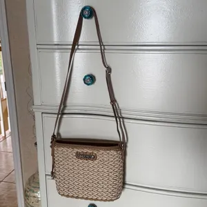 Brighton Emme woven crossbody bag with heart charm and dust bag thumbnail 3
