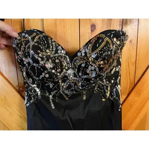 DEB Womens Blk Strapless Bead/Sequin Long Mermaid Event Gown Sz 5 nwt (3016) thumbnail 2