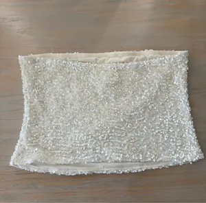 H&M White Sequin Mini Skirt/Top thumbnail 4
