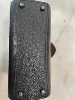 Coach Demi Sufflette Black Pebbled Leather Shoulder Bag Vintage Pouch Purse thumbnail 4