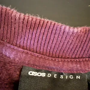 ASOS DESIGN Womens Crew Neck Sweatshirt Burgundy Maroon Fleece Pullover Size S‎ thumbnail 4